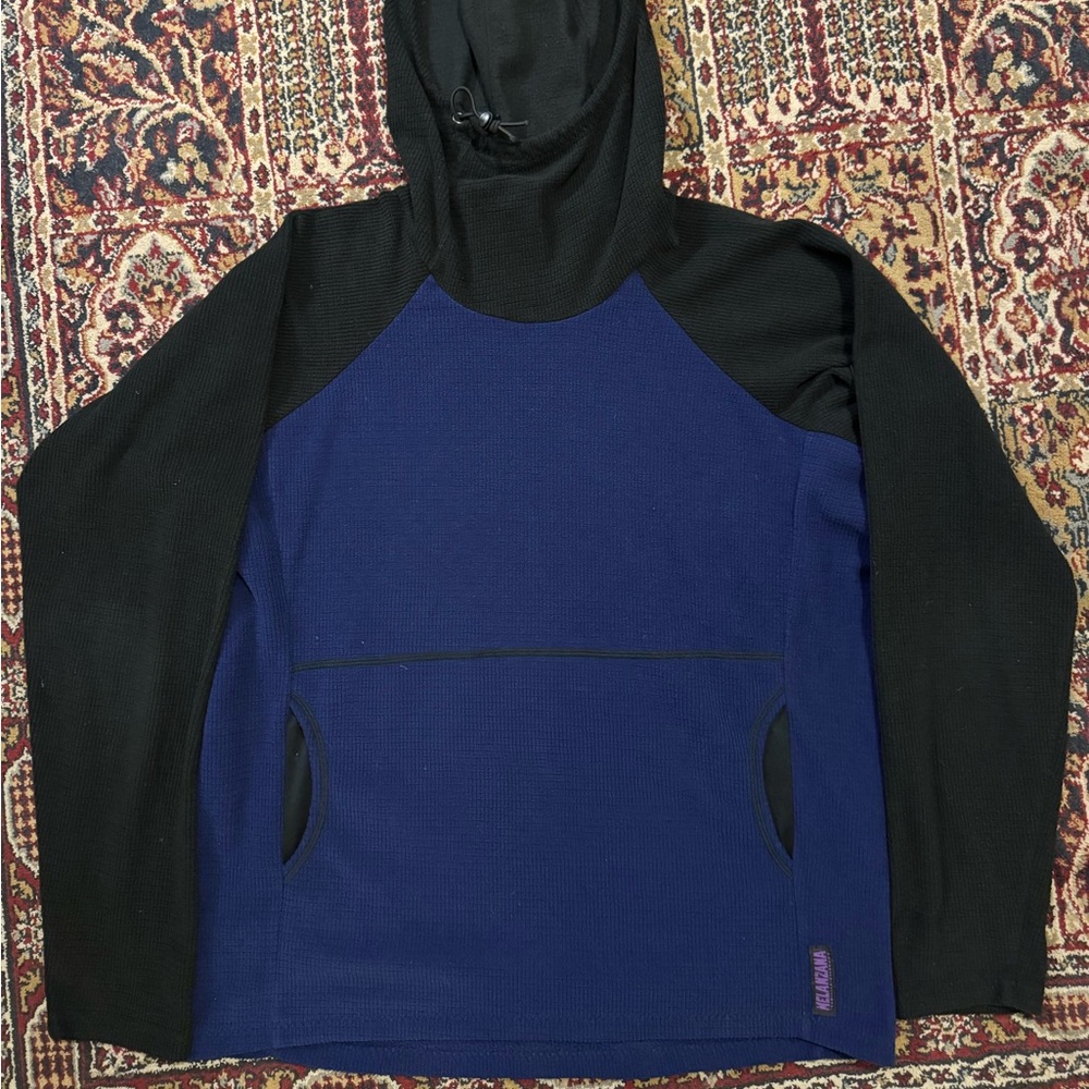 Black and Blue Hooded Sweatshirt